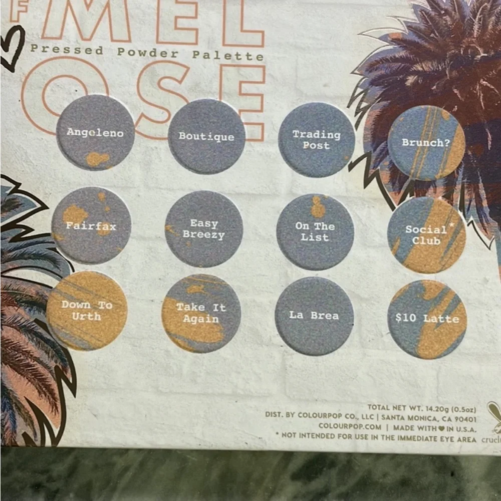 Colourpop Off‎ Melrose Eyeshadow Palette